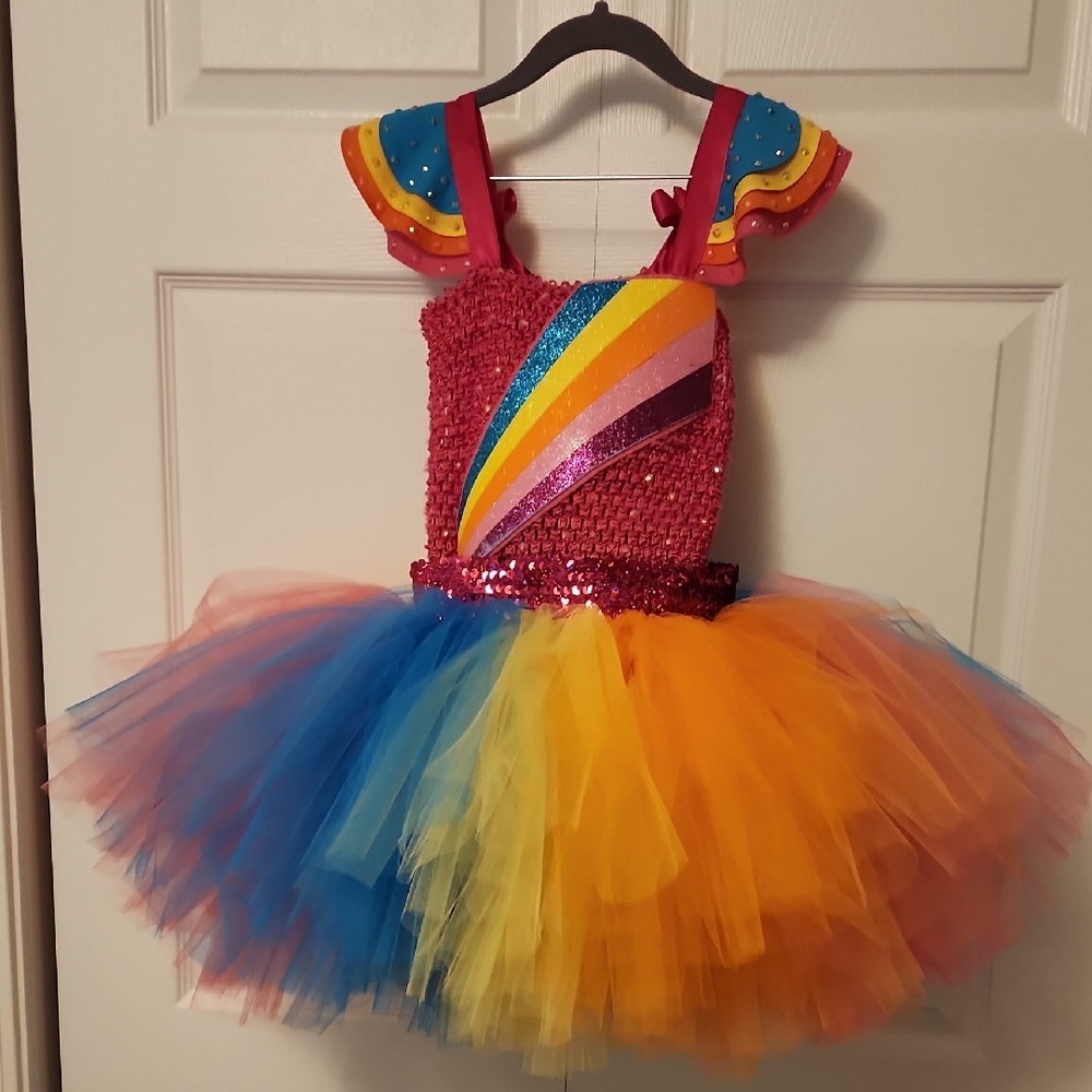 Colorful Rainbow Kids TuTu Dress